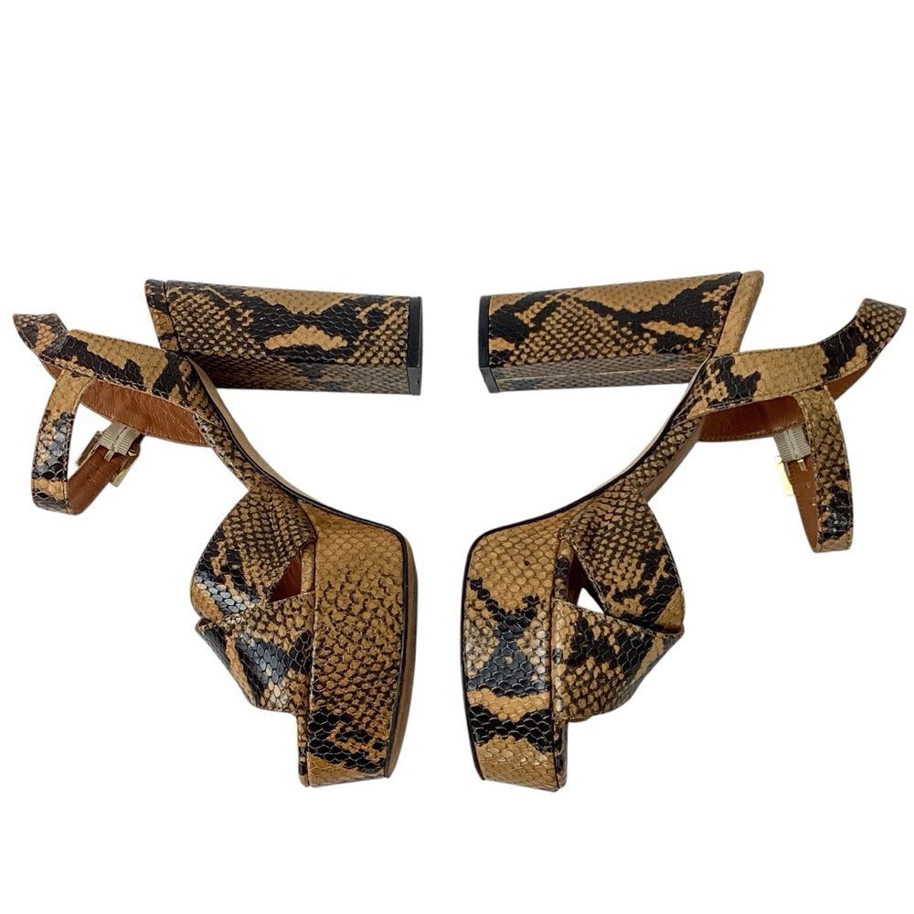 PARIS TEXAS Size 39.5 Python Print Platform Sanda… - image 5